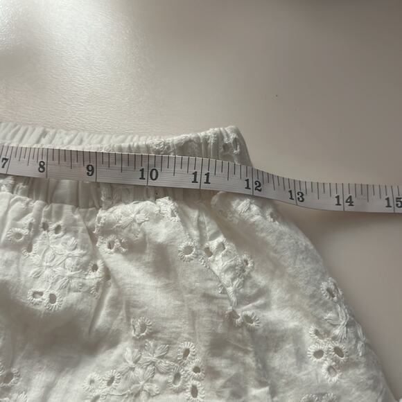 Polly White Eyelet Summer Ruffle Mini Skirt Embroidered - Picture 9 of 9